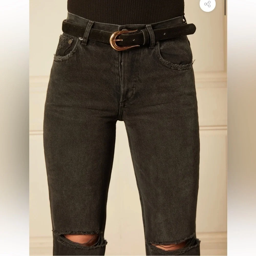 NWT Boyish x Revolve The Tommy Jeans Fatal Attraction size 26 black distressed  - Picture 3 of 6